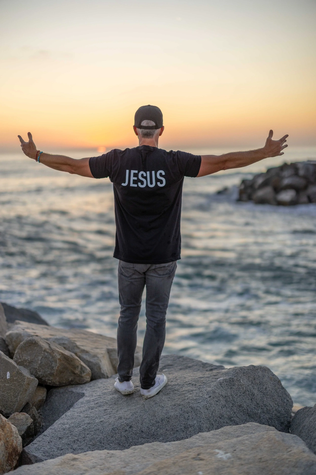 Men's Shirt — “JESUS” back print