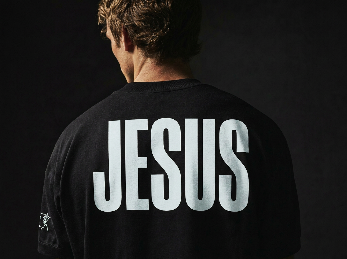 Men's black shirt — The Answer