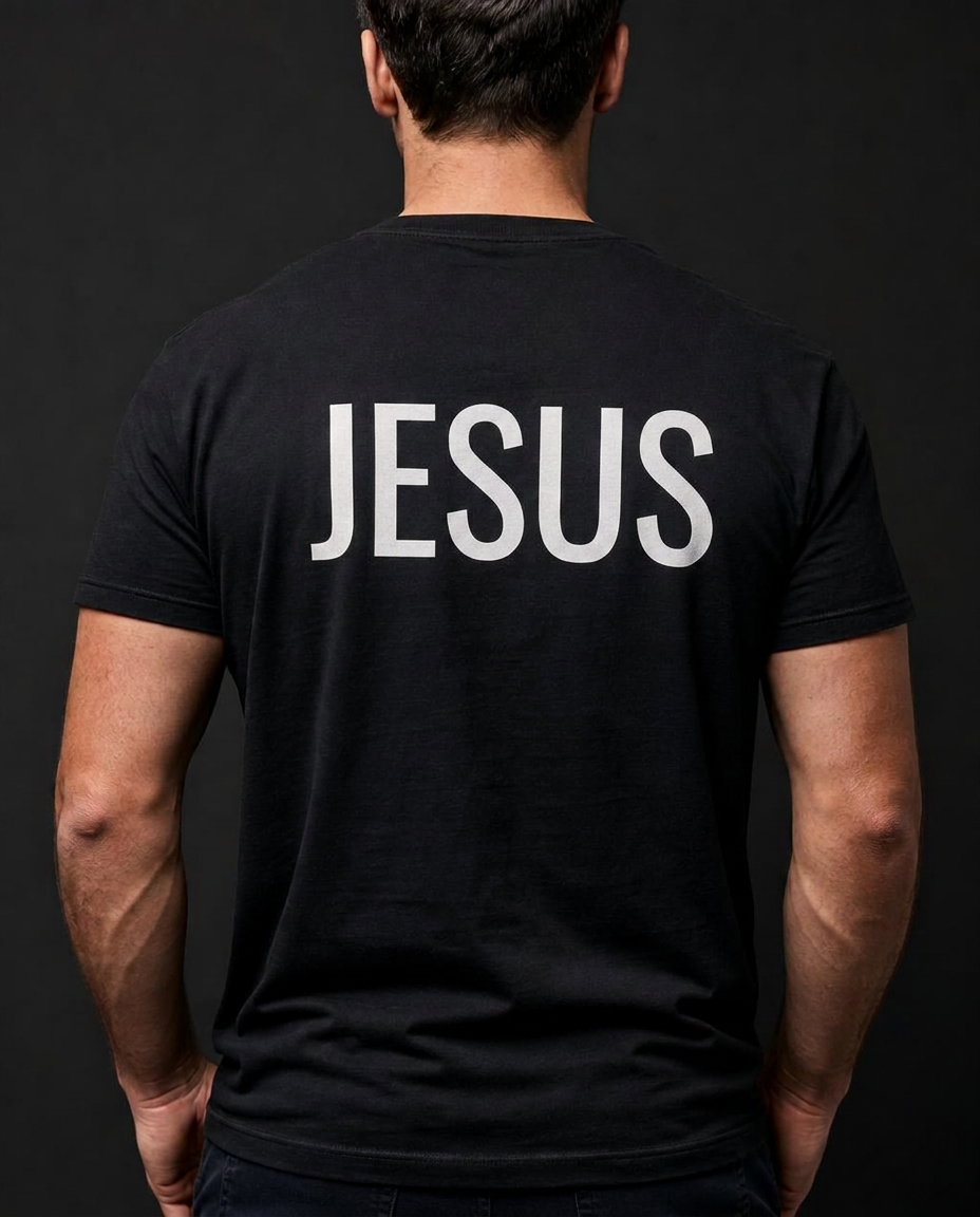 Men's black shirt — The Answer